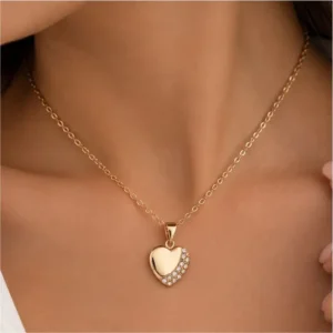 گردنبند قلب نگین خطی ژوپینگ