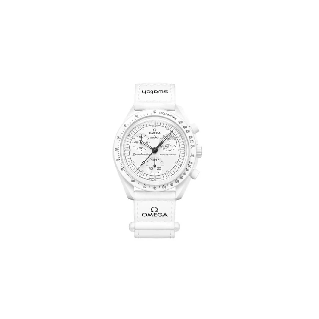 ساعت مچی عقربه ای مکانیکی مدل Omega x Swatch Mission To Moonphase Snoopy